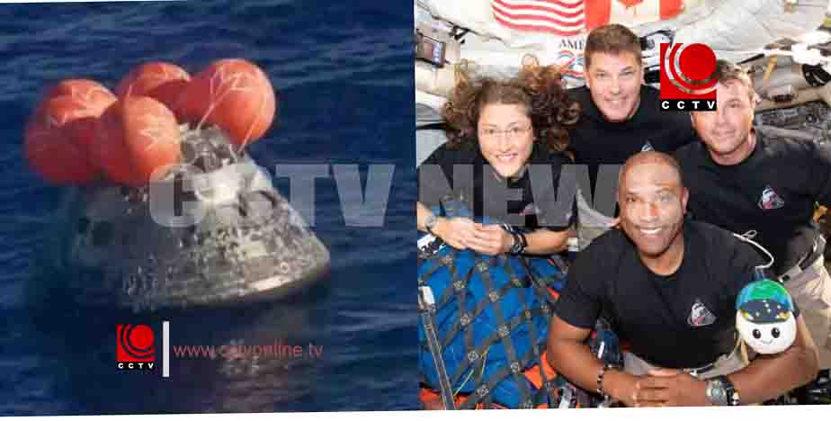 ചന്ദ്രന്റെ കാണാപ്പുറങ്ങള് കണ്ട ശേഷം Artimes II തിരിച്ചെത്തി; ഓറിയോണ് പേടകം പസഫിക് സമുദ്രത്തില് പതിച്ചു