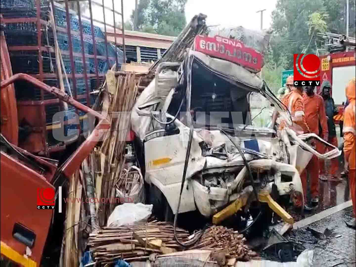 കേച്ചേരിയില് ലോറിയും പിക്കപ്പും കൂട്ടിയിടിച്ച് അപകടം ; യുവാവ് മരിച്ചു